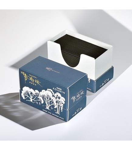 Amazon.co.jp: 玉初堂のお線香 香樹林 短寸6箱入 塗箱 #64 : ホーム